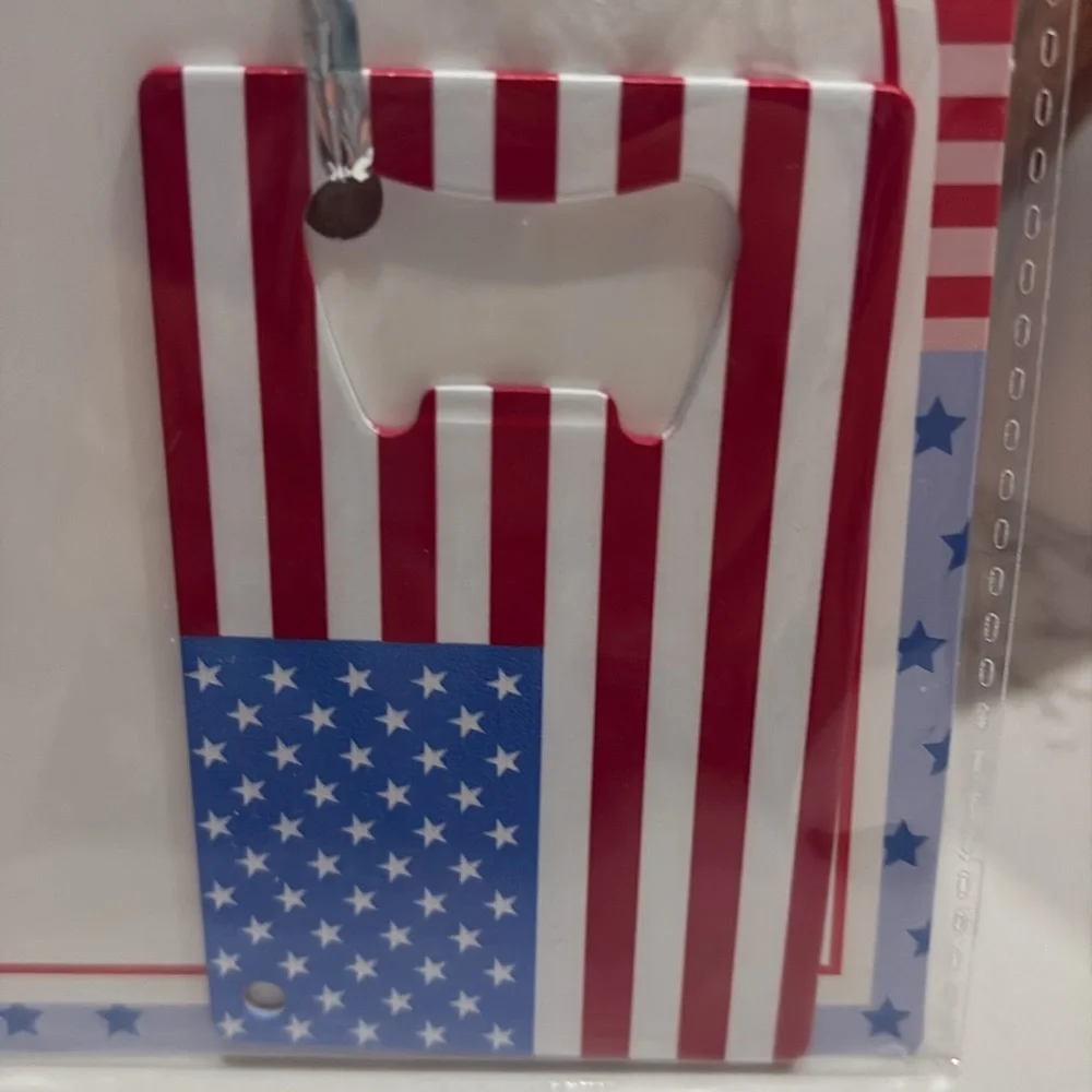 American Flag Bottle Opener Metal nwt